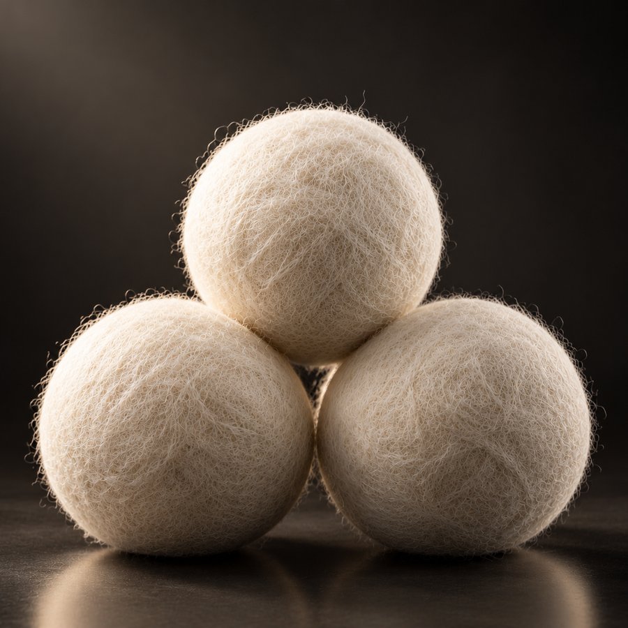 Hand-felted Sherpa wool dryer balls